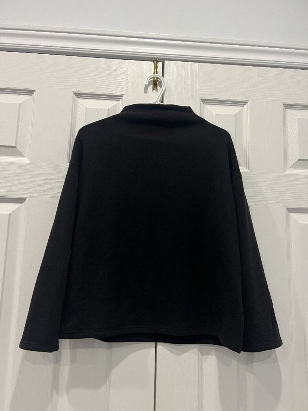 Oak + Fort Black Mock Neck Sweater Size S